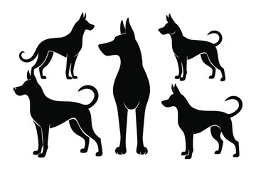 Minimalist Dog Silhouette Pack – Labrador, Boxer, and More