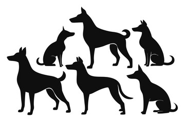 Minimalist Dog Silhouette Pack – Labrador, Boxer, and More