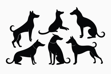 Minimalist Dog Silhouette Pack – Labrador, Boxer, and More