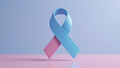 pink and blue ribbon symbolizes support and awareness for various causes