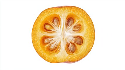Cross-section of a citrus fruit