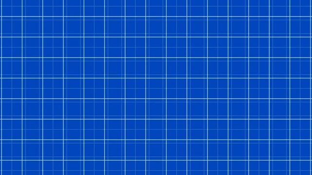 Grid Animation Background. Animation Graph paper background horizontal scrolling blueprint animation (landscape)