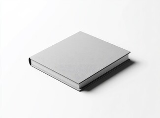Gray Book on White Background