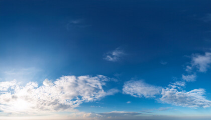 Obraz premium panorama blue sky with cloud and sunshine background