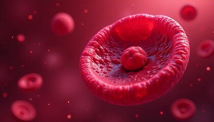 red blood cells flowing through vein