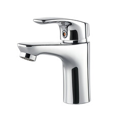 Close-up isolated faucet with a water drop [Transparent Background PNG]