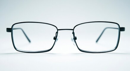 Black Frame Eyeglasses Rectangular Shape