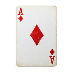 Obraz premium Ace Of Diamonds Playing Card isolated on a transparent background