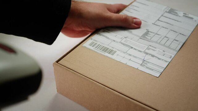 Scan qr code barcode payment buy electronic payment scan animation, postal post delivery service, tickets for events.