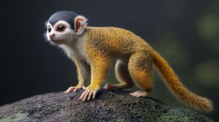Fototapeta premium PNG Squirrel Monkey wildlife animal.