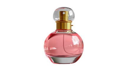 Fragrant Elixir: A stylish bottle of exquisite pink perfume, radiating elegance and captivating allure, promises a sensory journey.