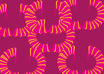 seamless pattern with pink flowers