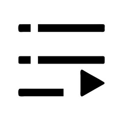 Fototapeta premium playlist icon vector illustration