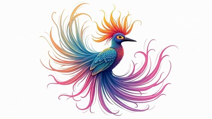 Obraz premium peacock feather vector illustration