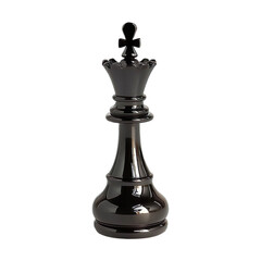 A premium-quality black chess king piece, symbolizing strategy, leadership, and decisive thinking, isolated on a transparent background