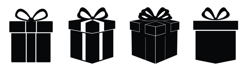 Gift box vector icons, Present and surprise illustration, Downloadable graphics for holiday and celebration designs