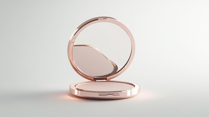 Rose gold compact mirror