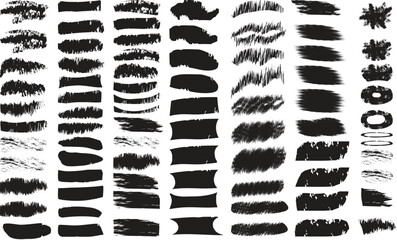 Paint backgrounds and splatters,Mega bundle of different ink brush strokes:rectangle,square and round freehand,Vector set of hand drawn, strokes and 