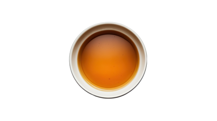 Amber Liquid in Bowl Stock Photo isolated on transparent background