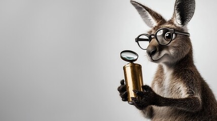 Kangaroo with Magnifying Glass and Perfume