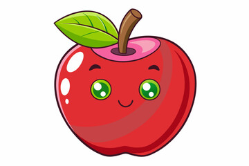 red apple vector illustration