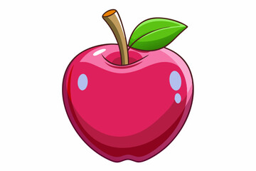 red apple vector illustration