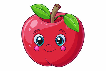 red apple vector illustration