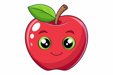 red apple vector illustration