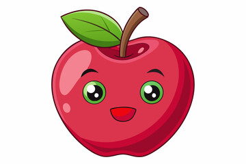 red apple vector illustration