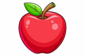 red apple vector illustration