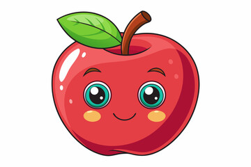 red apple vector illustration