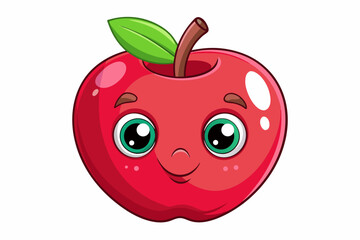 red apple vector illustration