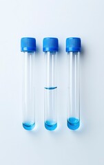 Test Tube with Liquid on White Background
