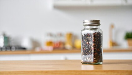 Culinary action spices jar kitchen environment food photography close-up view culinary exploration