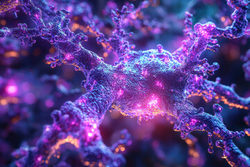 Fototapeta premium An educational depiction of Creutzfeldt-Jakob disease (CJD), highlighting its characteristics and effects