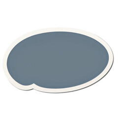 Stylized gray speech bubble isolated on a light background, ideal for communication themes