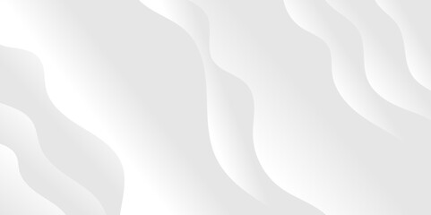 Gray White Abstract Paper Wavy Lines Background Texture Image Design with Smooth Curves. 
