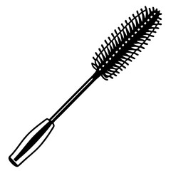 mascara wand line art isolated vector illustration 

