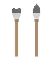 Brush illustration with black ink