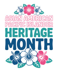 Asian American Pacific Islander Heritage Floral T-Shirt Design © Design Planer