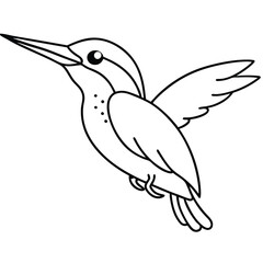 Obraz premium Common Kingfisher illustration white background