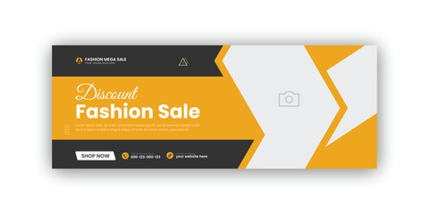 Fashion sale social media facebook cover template