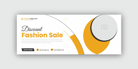 Fashion sale social media facebook cover template