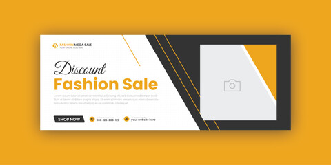 Fashion sale social media facebook cover template