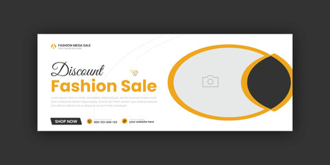 Fashion sale social media facebook cover template