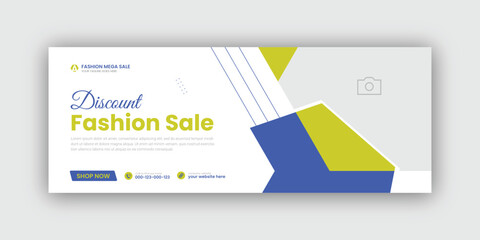 Fashion sale social media facebook cover template
