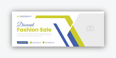 Fashion sale social media facebook cover template