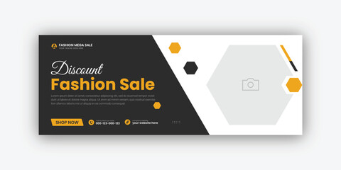 Fashion sale social media facebook cover template