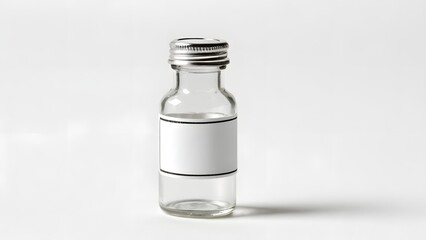 Clear Glass Bottle with White Label for Customization and Branding