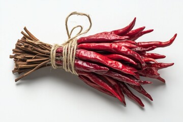 Tied bunch of red chili peppers (4)
